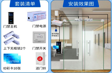 雙扇無框玻璃門