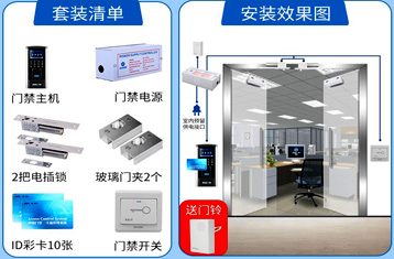 雙扇有框玻璃門